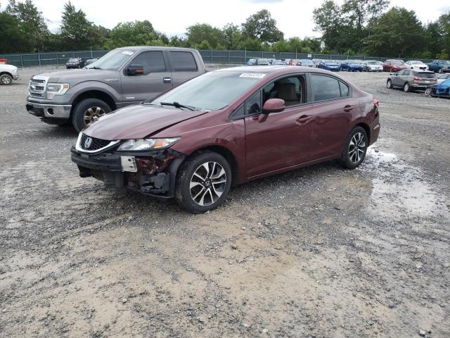 2HGFB2F8XDH516835 - 2013 HONDA CIVIC EX MAROON photo 1