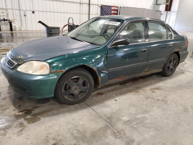 JHMEJ6676YS005874 - 2000 HONDA CIVIC LX GREEN photo 1