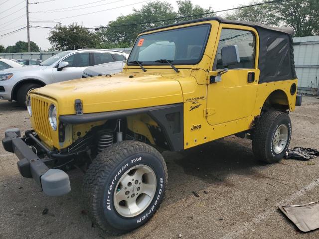 1J4FA49S5YP749957 - 2000 JEEP WRANGLER SPORT YELLOW photo 1