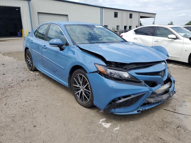 4T1G11AK1PU101550 - 2023 TOYOTA CAMRY SE NIGHT SHADE BLUE photo 4