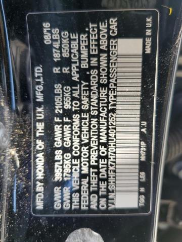 SHHFK7H70HU401252 - 2017 HONDA CIVIC EXL BLACK photo 13