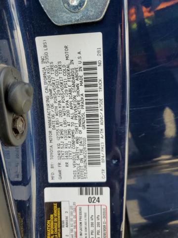 5TEJU62N36Z287010 - 2006 TOYOTA TACOMA DOUBLE CAB PRERUNNER BLUE photo 12