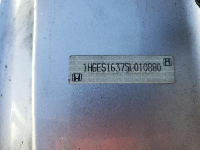 1HGES16375L010880 - 2005 HONDA CIVIC DX VP فضي صورة 12