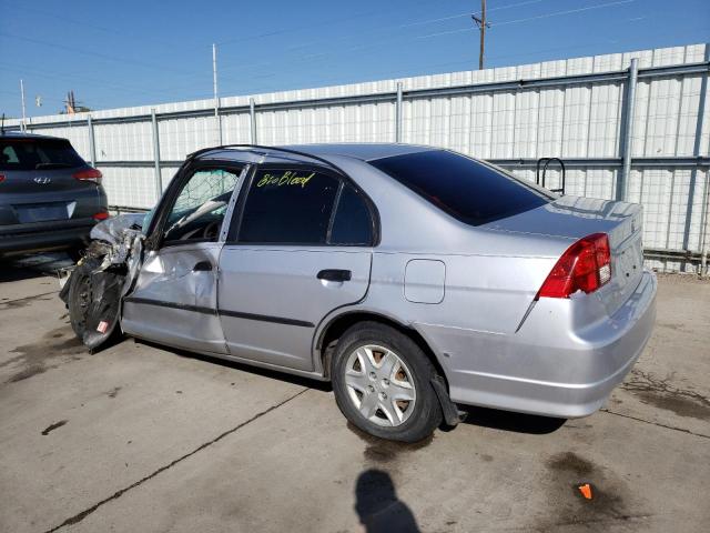 1HGES16375L010880 - 2005 HONDA CIVIC DX VP SILVER photo 2