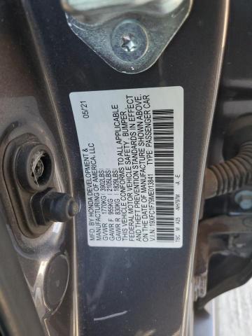 19XFC1F79ME013841 - 2021 HONDA CIVIC EXL 石墨色 照片 12