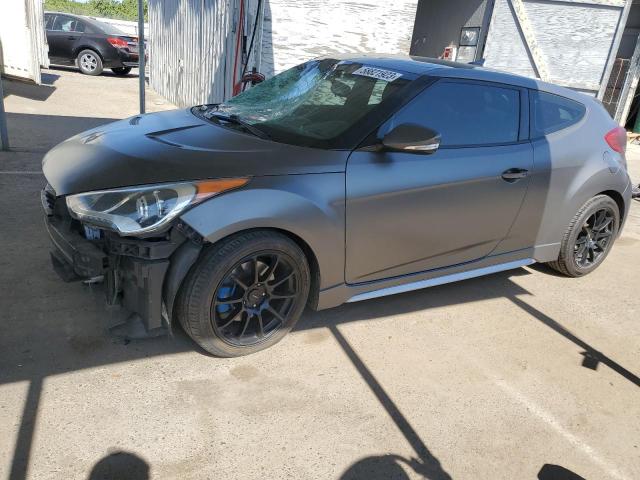 KMHTC6AE4EU191984 - 2014 HYUNDAI VELOSTER TURBO GRAY photo 1