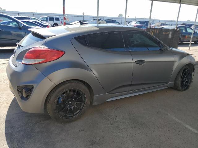 KMHTC6AE4EU191984 - 2014 HYUNDAI VELOSTER TURBO GRAY photo 3