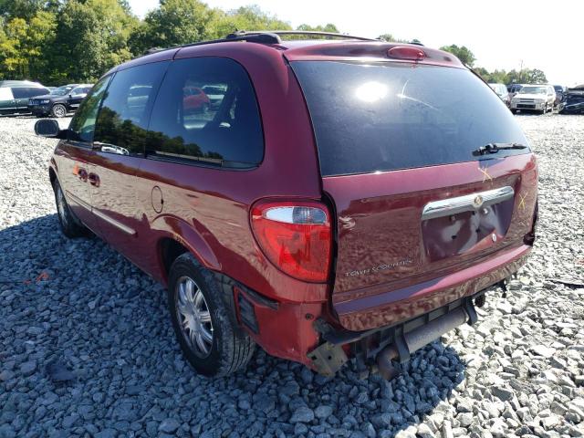 2C4GP54L85R296796 - 2005 CHRYSLER TOWN & COU TOURING 勃艮第红 照片 3