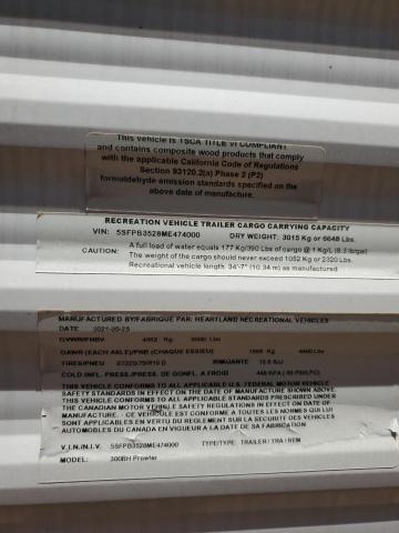 5SFPB3528ME474000 - 2021 HEARTLAND PROWLER Beyaz fotoğraf 10