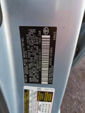 4T1BE46K19U824617 - 2009 TOYOTA CAMRY BASE BLUE photo 13