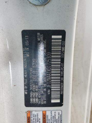 JF1ZNAA1XD1725309 - 2013 TOYOTA SCION FR-S თეთრი ფოტო 12