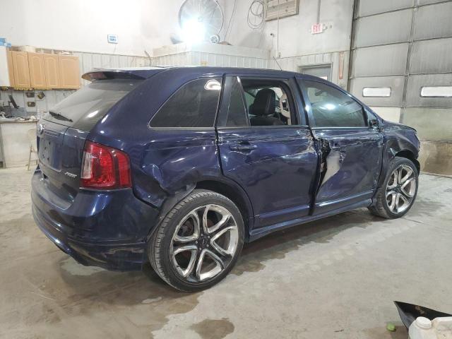 2FMDK3AK8BBA03240 - 2011 FORD EDGE SPORT BLUE photo 3