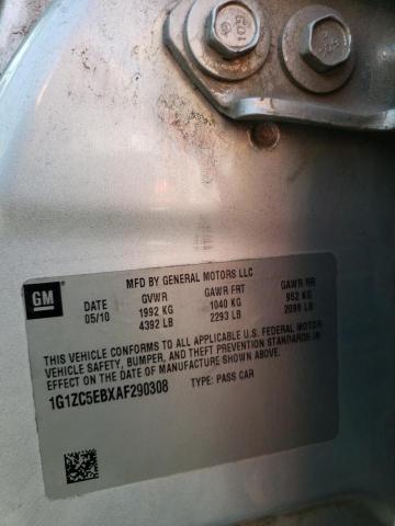 1G1ZC5EBXAF290308 - 2010 CHEVROLET MALIBU 1LT SILVER photo 13