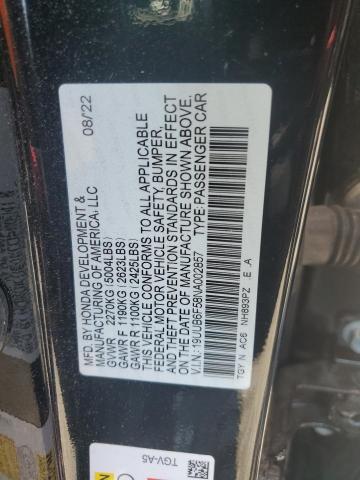 19UUB6F58NA002857 - 2022 ACURA TLX TECH A BLACK photo 13