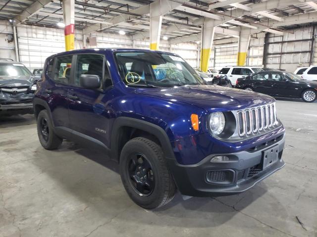 ZACCJBAB0JPH77795 - 2018 JEEP RENEGADE SPORT Կապույտ լուսանկար 1