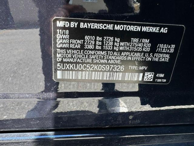 5UXKU0C52K0S97326 - 2019 BMW X6 SDRIVE35I Schwarz Foto 12