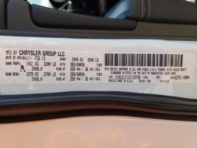 1C4RJEJT1EC133785 - 2014 JEEP GRAND CHER SUMMIT Ağ foto 13