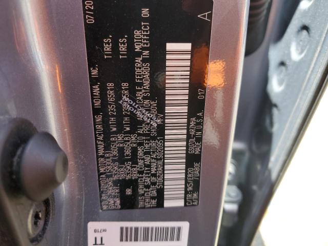 5TDGZRAHXLS020951 - 2020 TOYOTA HIGHLANDER XLE Azul foto 14