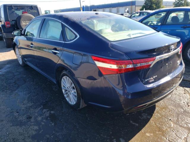 4T1BD1EB7FU047620 - 2015 TOYOTA AVALON HYBRID BLUE photo 3