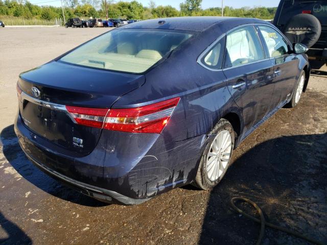 4T1BD1EB7FU047620 - 2015 TOYOTA AVALON HYBRID BLUE photo 4