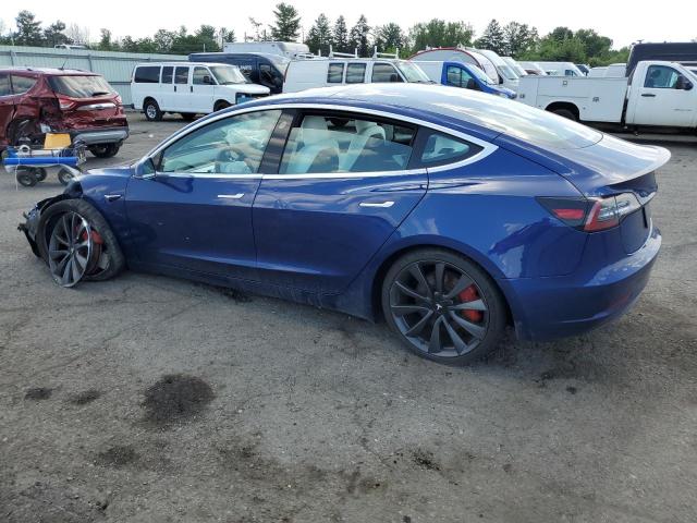 5YJ3E1EC8LF603503 - 2020 TESLA MODEL 3 BLUE photo 2
