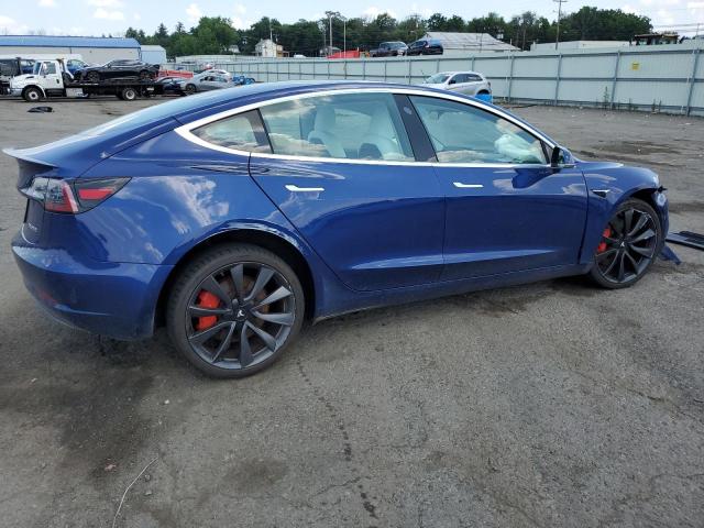 5YJ3E1EC8LF603503 - 2020 TESLA MODEL 3 BLUE photo 3