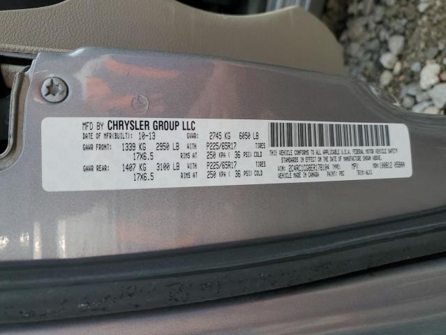 2C4RC1CG8ER178104 - 2014 CHRYSLER TOWN & COU TOURING L SILVER photo 13