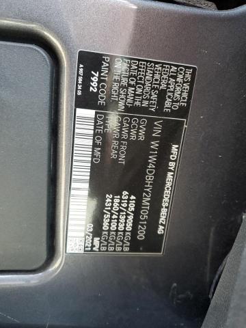 W1W4DBHY2MT051200 - 2021 MERCEDES-BENZ SPRINTER 2500 GRAY photo 13