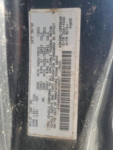 4TASM92N1WZ160267 - 1998 TOYOTA TACOMA XTRACAB PRERUNNER შავი ფოტო 12