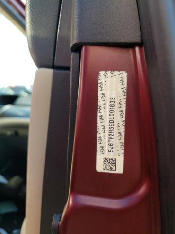 5J6TF2H59DL001833 - 2014 HONDA CROSSTOUR EXL მუქწითელი ფოტო 12