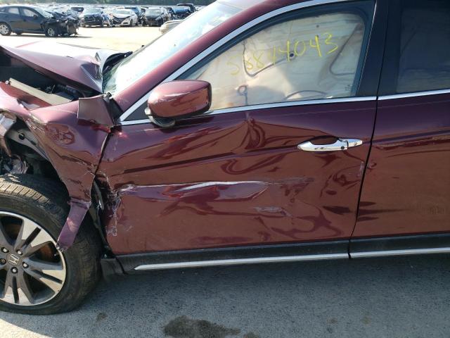 5J6TF2H59DL001833 - 2014 HONDA CROSSTOUR EXL მუქწითელი ფოტო 7