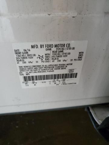 2LMTJ8LR8GBL74545 - 2016 LINCOLN MKX RESERVE თეთრი ფოტო 14