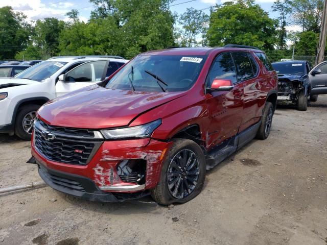 1GNERJKW8NJ155892 - 2022 CHEVROLET TRAVERSE RS RED photo 1