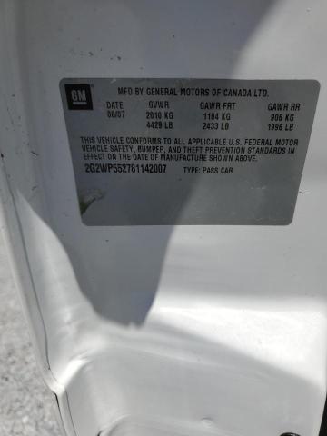 2G2WP552781142007 - 2008 PONTIAC GRAND PRIX 白色 照片 13