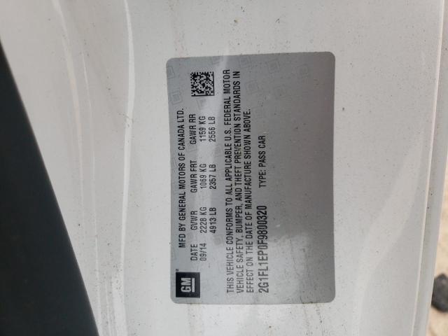 2G1FL1EP0F9800320 - 2015 CHEVROLET CAMARO ZL1 白色 照片 13