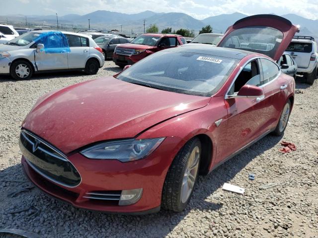 5YJSA1DP1DFP11605 - 2013 TESLA MODEL S Червоний фото 1