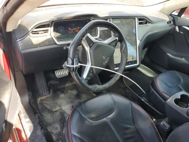 5YJSA1DP1DFP11605 - 2013 TESLA MODEL S Червоний фото 8