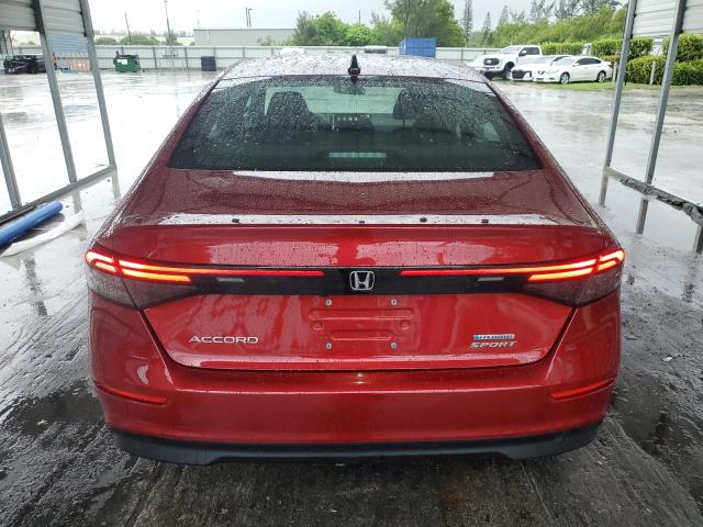 1HGCY2F59PA069828 - 2023 HONDA ACCORD HYBRID SPORT MAROON photo 6