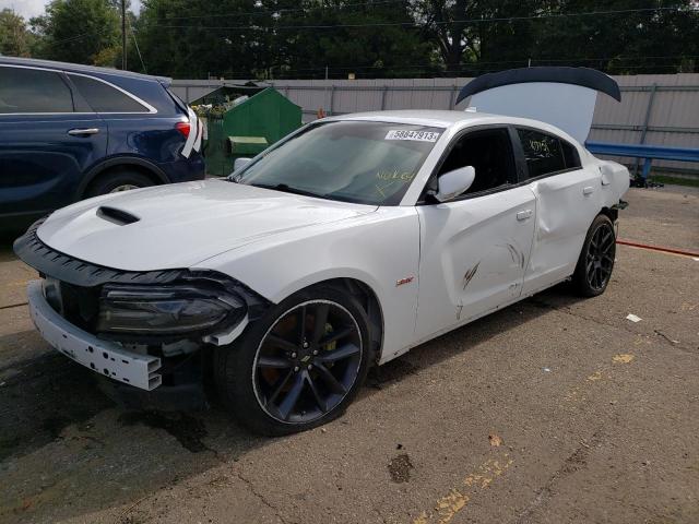 2C3CDXGJXKH681909 - 2019 DODGE CHARGER SCAT PACK WHITE photo 1