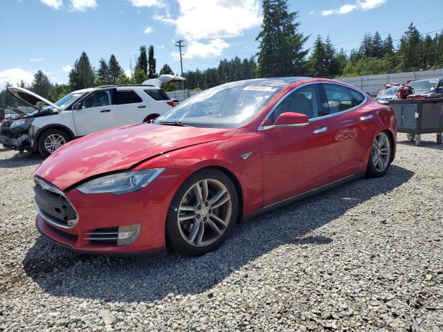 5YJSA1DN0DFP08399 - 2013 TESLA MODEL S RED photo 1