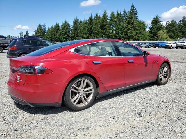 5YJSA1DN0DFP08399 - 2013 TESLA MODEL S RED photo 3