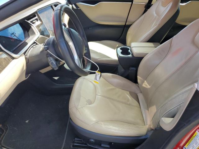 5YJSA1DN0DFP08399 - 2013 TESLA MODEL S RED photo 7