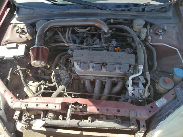 2HGES15592H573134 - 2002 HONDA CIVIC LX BURGUNDY photo 11