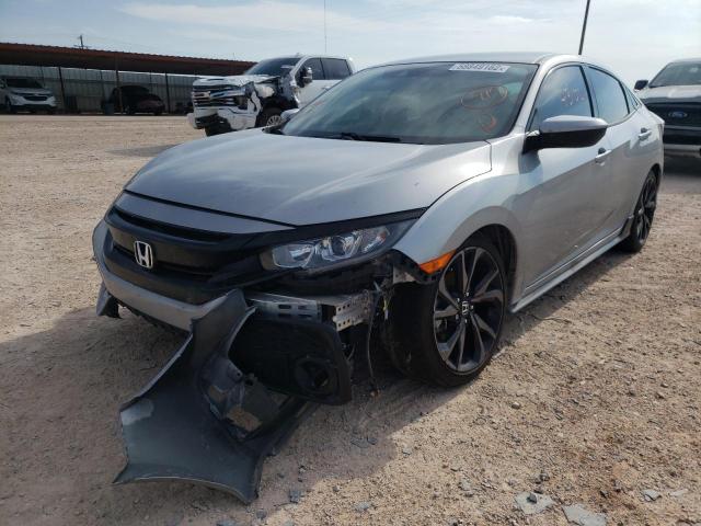 SHHFK7H48KU227797 - 2019 HONDA CIVIC SPORT GRAY photo 2