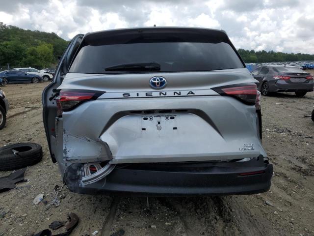 5TDJRKEC3NS122316 - 2022 TOYOTA SIENNA XLE Srebrny zdjęcie 6