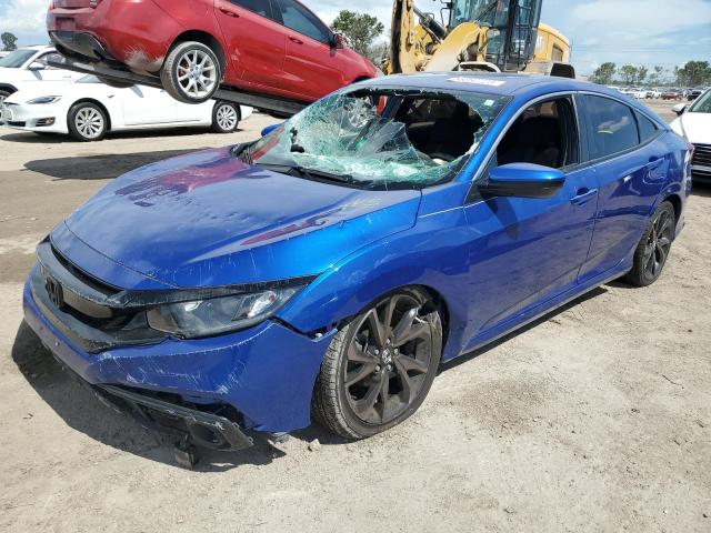 2HGFC2F87LH555829 - 2020 HONDA CIVIC SPORT 蓝色 照片 1