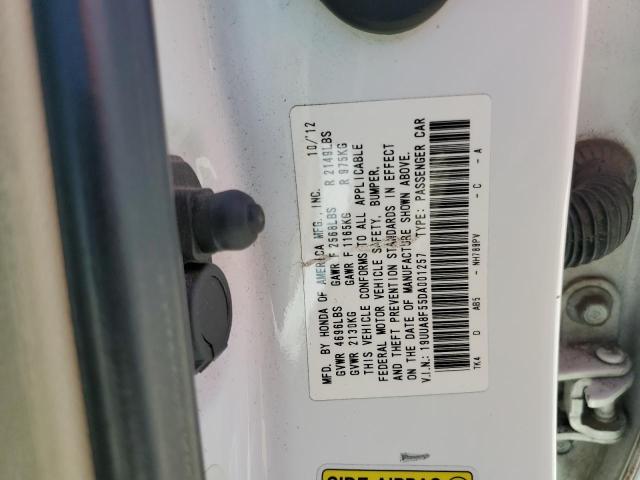 19UUA8F55DA001257 - 2013 ACURA TL TECH WHITE photo 13