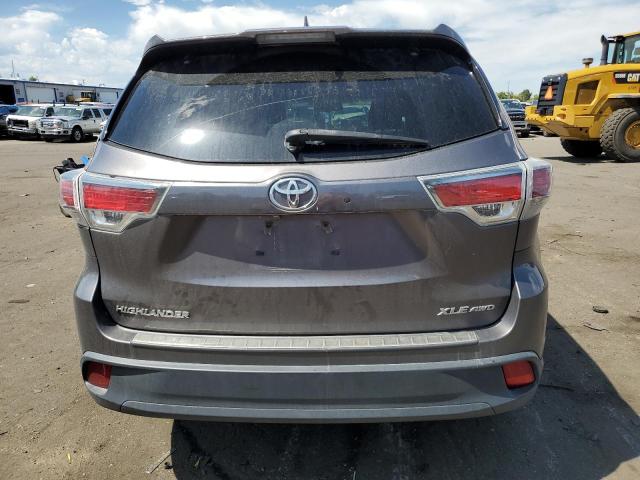 5TDJKRFH3FS209822 - 2015 TOYOTA HIGHLANDER XLE GRAY photo 6
