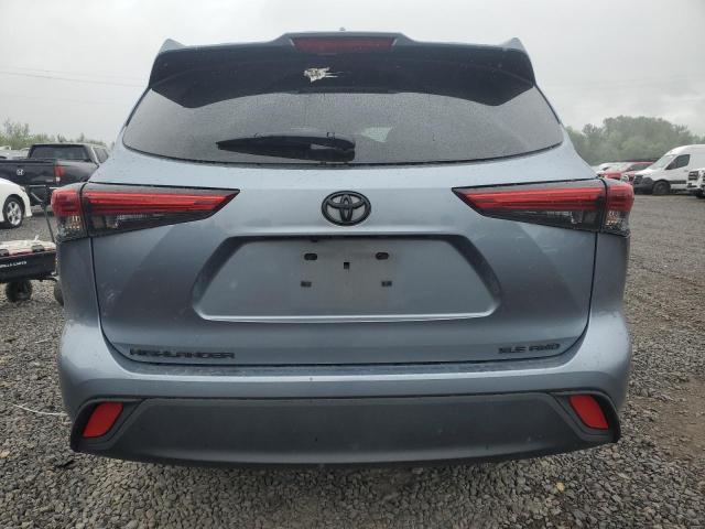 5TDHZRBH8NS257282 - 2022 TOYOTA HIGHLANDER XLE BLUE photo 6