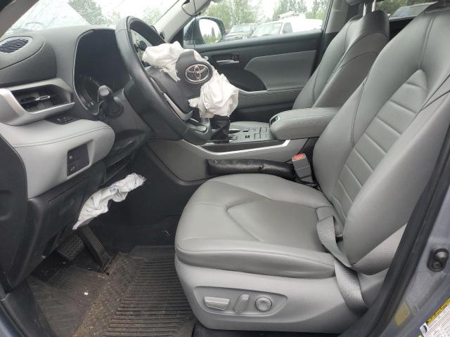 5TDHZRBH8NS257282 - 2022 TOYOTA HIGHLANDER XLE BLUE photo 7